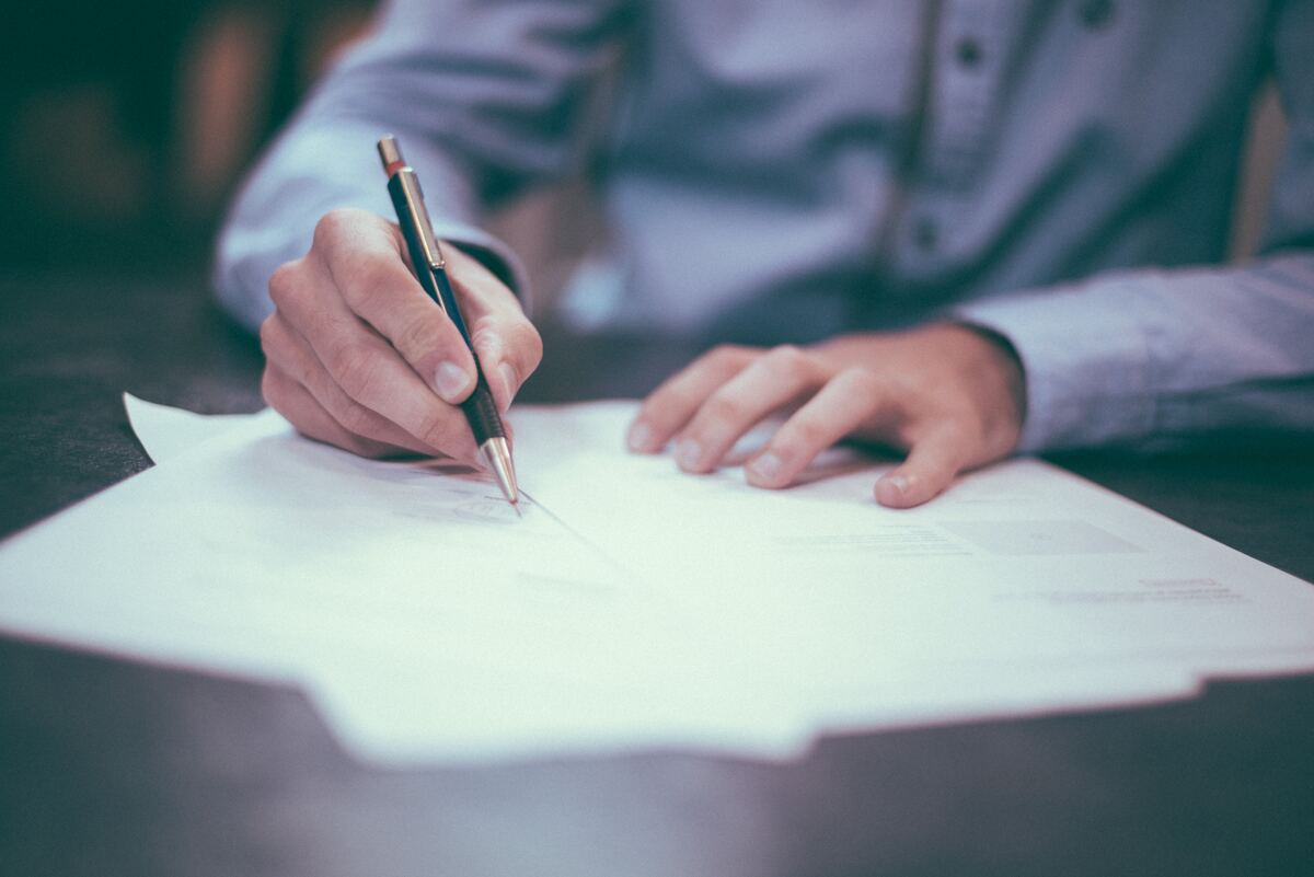 A person signing a construction document