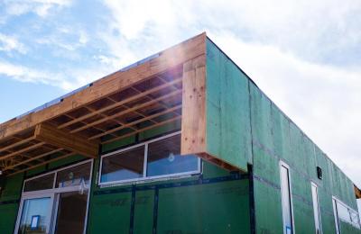 Zip System on a wall of a home being built