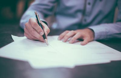 A person signing a construction document