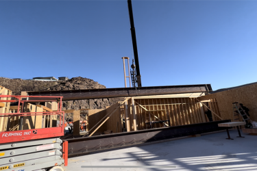 Photo of framing construction at TNAH 2023