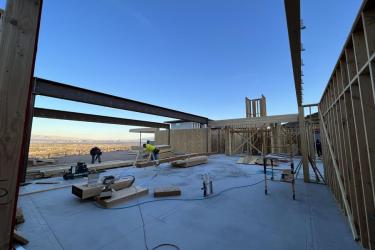 Joists and concrete pad at TNAH 2023